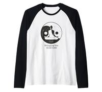yin y yang yoga Camiseta Manga Raglan