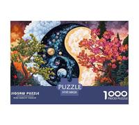 Yin-Yang 1000 Pieces Jigsaw Puzzles For Adults EduGatoional Games Stress Relieving Entertainment Exercise The Memory of The Brain for Adults and Kids, Age 12 Years Up 38x26cm/1000pcs
