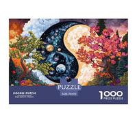 Yin-Yang 1000 Pieces Jigsaw Puzzles For Adults Family Challenge Toys Stress Relieving Entertainment Exercise The Memory of The Brain for The Whole Family, Gifts for Women, Gifts for Men 70x50cm/