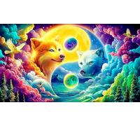 Yin-Yang 1000 Piezas Puzzle para Adultos Juego de Puzzle Regalo Divertido & Actividad en casa Extremadamente difícil para Adultos 38x52cm/1000pcs