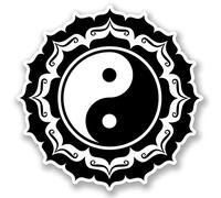 Yin Yang - Adhesivo de vinilo para ordenador portátil, iPad de coche, yoga, meditación, Karate, divertido, # 5235 - 10 cm x 10 cm