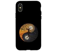 Yin Yang Árbol de la Vida Luna Celestial Arte Carcasa para iPhone X/XS