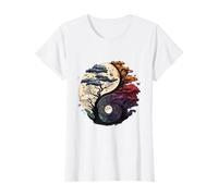 Yin Yang Balance Árbol de la Vida Diseño Yoga Estilo Zen Wear Camiseta