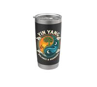 Yin Yang Balance Harmony Zen Spiritual Meditation Vaso térmico de acero inoxidable de doble pared
