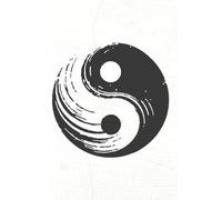 Yin Yang Balance Notebook: Minimalist Dotted Journal | 6 x 9 inches | 100 Pages | Zen-Inspired Brushstroke Design