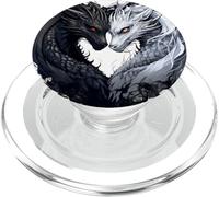 Yin Yang Black White Dragons PopSockets PopGrip para MagSafe