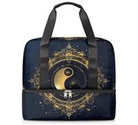 Yin Yang - Bolsa deportiva de Tai Chi para mujeres, hombres, niños y niñas, 21 L, bolsa de viaje separada para viajes, gimnasio, yoga, color, Big, Organizador de bolsas