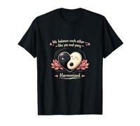 Yin Yang Corazón Parejas Humor Diseño Gráfico Camiseta