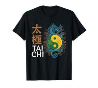 Yin Yang Dragon Symbol Tai Chi Inspirado en Obras de Arte Camiseta