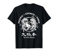Yin Yang Dragón Tigre Zen Mindfulness Tai Chi Arte Marcial Camiseta