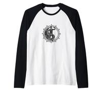Yin Yang en Yoga Fluyendo Opuestos Camiseta Manga Raglan