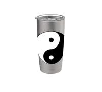 Yin Yang Feng Shui Símbolo de equilibrio Zen Tai Chi Vaso térmico de acero inoxidable de doble pared