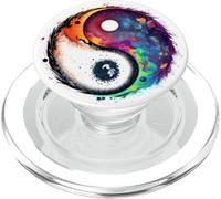 Yin Yang Feng Shui Ying Yang Zen Taijitu Colorido Galaxy PopSockets PopGrip para MagSafe