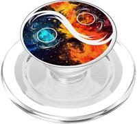 Yin Yang Feng Shui Ying Yang Zen Taijitu Colorido Galaxy PopSockets PopGrip para MagSafe
