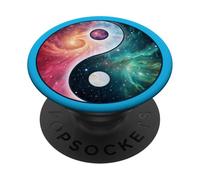 Yin Yang Feng Shui Ying Yang Zen Taijitu Galaxia Colorida PopSockets PopGrip Adhesivo