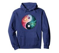 Yin Yang Feng Shui Ying Yang Zen Taijitu Galaxia Colorida Sudadera con Capucha