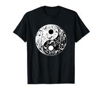 Yin Yang Floral Mandala Meditación Yoga Espiritual Zen Mujeres Camiseta