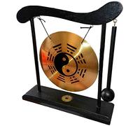 Yin Yang - Gong - Decoración Zen de Madera y Cobre - Objeto Decorativo asiático para Interior, hogar, Oficina, salón, Idea de Regalo de Japón Asia - Tradición asiática