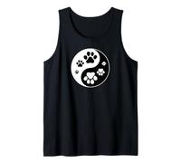 Yin Yang Huella de Perro Animal Mascota Gato Camiseta sin Mangas