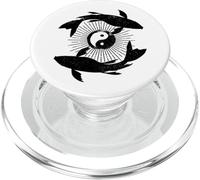 Yin Yang Japonés Koi Vintage Yoga Zen Budismo Budista PopSockets PopGrip para MagSafe