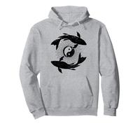 Yin Yang Japonés Koi Vintage Yoga Zen Budismo Budista Sudadera con Capucha