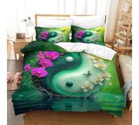 Yin-Yang Juego De Ropa De Cama con Absolutamente Impresionante Cremallera Microfibra E Impresión 3D Ultra Suave Fácil De Limpiar para Adultos Adolescentes