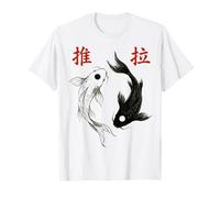 Yin Yang Koi Fish Japanese Ink Wash Traditional Asian Art Camiseta