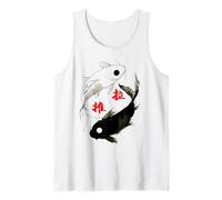 Yin Yang Koi Fish Japanese Ink Wash Traditional Asian Art Camiseta sin Mangas