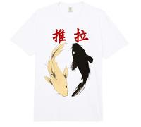 Yin Yang Koi Fish Japanese Ink Wash Traditional Asian Art Comfort Colors Adult Heavyweight T-Shirt