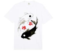Yin Yang Koi Fish Japanese Ink Wash Traditional Asian Art Comfort Colors Adult Heavyweight T-Shirt