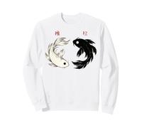 Yin Yang Koi Fish Japanese Ink Wash Traditional Asian Art Sudadera