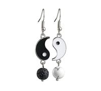 Yin & Yang Life Balance - Pendientes colgantes de plata con símbolo antiguo para mujeres, adolescentes y niñas