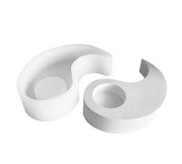 Yin-Yang - Molde de silicona para velas, 14 x 8 cm, moldes para velas Tai, antiadherentes, liberación segura | Reutilizable Creativa para hacer velas DIY para fiestas, Halloween, hogar