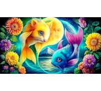 Yin-Yang Puzzle 1000 Piezas Juego Familiar Divertido & desafiante Juego para Toda la Familia Regalo para Mujeres y Hombres 38x52cm/1000pcs