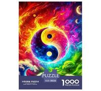 Yin-Yang Puzzle Elegante Destinado A Actividades Relajantes Familiares, Pone Énfasis En Fantasía Ofreciendo Un Desafío Equilibrado Sin Distracciones Digitales 38x26cm/1000pcs