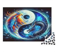 Yin-Yang Puzzle for The Whole Family Phoenix Dragon Yin Yang for Women, Gifts for Men Adults Kids 38x26cm 1000pcs