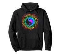 Yin Yang Rainbow Psicodélico Hippie Balance Sudadera con Capucha