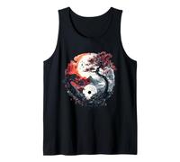 Yin Yang Sakura Árbol Budismo Taiji Tai Chi Meditación Zen Camiseta sin Mangas