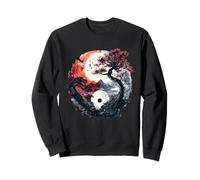 Yin Yang Sakura Árbol Budismo Taiji Tai Chi Meditación Zen Sudadera
