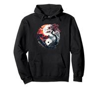 Yin Yang Sakura Árbol Budismo Taiji Tai Chi Meditación Zen Sudadera con Capucha