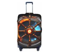 Yin Yang Shield - Funda para equipaje lavable, resistente a los arañazos, para equipaje de 18 a 32 pulgadas, Blanco, L
