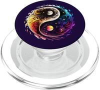 Yin Yang, Sol, Luna, Universo, Tai chi, Qigong, Yoga, taoísmo PopSockets PopGrip para MagSafe