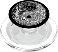 Yin Yang Symbol Tree of Life, Tai Chi, Qigong, Yoga, Taoism PopSockets PopGrip para MagSafe