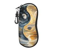 Yin-Yang Symbols With Cloud Mountains And Rivers - Funda de neopreno suave con cremallera, duradera, portátil, para hombres y mujeres