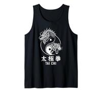 Yin Yang Tigre Dragón Tai Chi Chuan Taoísmo Espiritual Camiseta sin Mangas