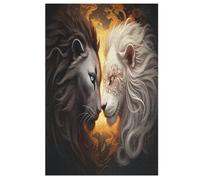 Yin Yang Tigre Rompecabezas Adultos 1000 Piezas de Madera Juguete De Puzzle Desafío Del Cerebro Para Niños, Inteligencia (78×53cm)