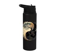 Yin Yang Tree of Life Moon Sun Duality Stainless Steel Insulated Water Bottle