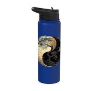 Yin Yang Tree of Life Moon Sun Duality Stainless Steel Insulated Water Bottle