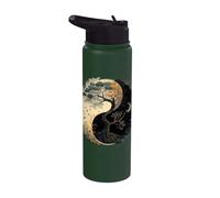 Yin Yang Tree of Life Moon Sun Duality Stainless Steel Insulated Water Bottle