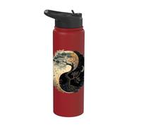 Yin Yang Tree of Life Moon Sun Duality Stainless Steel Insulated Water Bottle